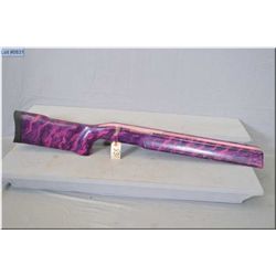 Large Bench Rest Stock [ possibly for .50 cal ? , purple toned for right hand bolt w/ decelerator