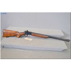 Marlin Mod 39A  .22 LR cal lever action Rifle w/24" bbl [ blue finish fitted w/Lyman peep sight, wal