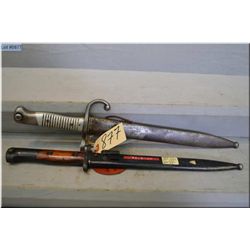 Lot of Two Bayonets w/scabbards : Artgentine 1891 - Belgian FN 49 [ should fit .7 MM Venezulean ]