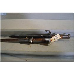 Lot of Two Bayonets w/scabbards : Possible Finland Mod 1928 - Mauser w/nickel finish bayonet, scabba
