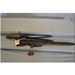 Lot of Three Bayonet w/scabbards : German WW I Butcher w/frog - Italian 1891 - Czech Mod 24 [ some r