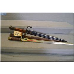 Lot of Three Bayonets : Greek Mod 1903 - MK III Ishapore - Finnish Mauser ? W/mis-matched scabbard