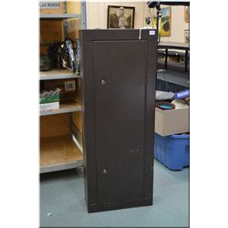 Brown Metal Gun Locker Safe w/key