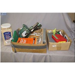 Lot of Two Boxes : Reloading Equipment ; RCBS Press,  reloading books, bullet blocks, lube pad, prim