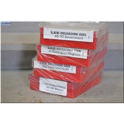 Bag Lot : 4 sets Lee Loading Dies : .460 S & W Magnum - .300 AAC Blackout - .41 Rem Mag - .45-70 Gov