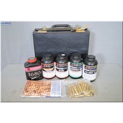 Black Brief Case : 5 Lbs Various Powder include : 1680 , U.S. 869,  Hogdon Retumbo , Hogdon Long Sho