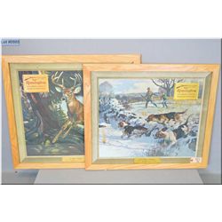 Lot of Two Large nicely framed Pictures, [ from The Remington Game Art Collection, First Time Around