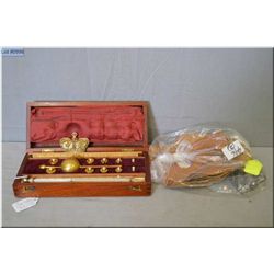 Lot of Two Items : Sykes Hydrometer ( Victorian) scientific instrument w/brass weights Ca 1900 , [ F