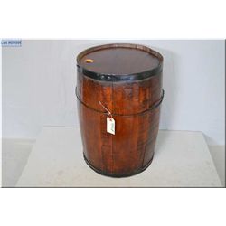 Small antique wooden barrel