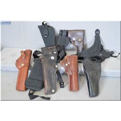 Box Lot : Approx 7 various holsters include :  Bower Brothers, Tex Shoemaker , Uncle Mike's , Lawren