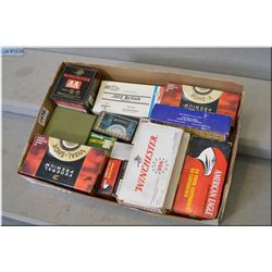 Tray Lot : Various Ammo ; .45 Auto, .308 , .22-250 , .303, .22 & .22 Mag, .28 Ga Shot Shells, etc.