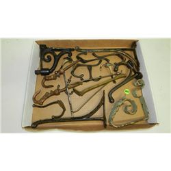 Box of primitive hardware / hooks,