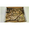Image 1 : Box of primitive hardware / hooks,