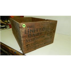 United Dairy primitive crate