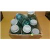 Image 1 : Box of blue canning jars