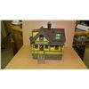 Image 1 : custom made Primitive doll house with tin roof, door
