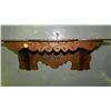 Image 1 : antique spooned carved clock shelf