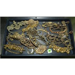 tray of antique / vintage hardware (no tray)