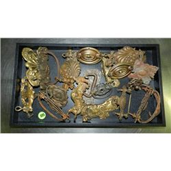 tray of antique / vintage hardware (no tray)