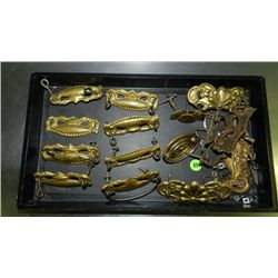 tray of antique / vintage hardware (no tray)