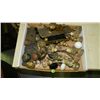 Image 1 : box of Primitive items including, door knobs / hardware