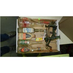 box of Primitive advertising bottles