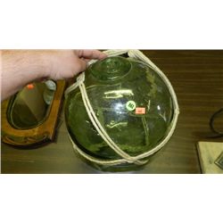 large green glass fish float