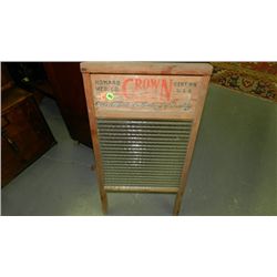 Primitive advertising wash board