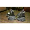 Image 1 : 2 piece metal sailboat bookends