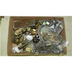 11) box of Primitive items including, hardware