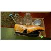 Image 1 : box of Primitive items including, milk bottles etc