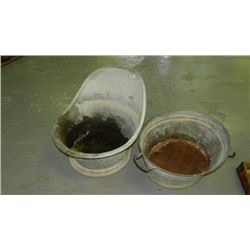 2 piece Primitive wash tubs SSR