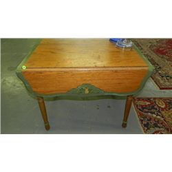 antique painted design kitchen double drop side table,