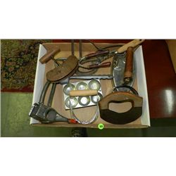 box with Primitive kitchen items etc...