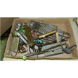 box with Primitive kitchen items etc...