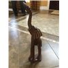 Image 1 : Hand Carved Wood Elephant (23" high)