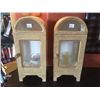 Image 1 : Pair of Designer Cabinet Type Candle Lamps