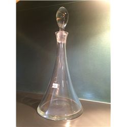 Designer Clear Glass Decanter