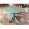 Image 1 : Restored Look Solid Oak Pedestal Table (42" diameter)