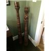 Image 1 : Set of 3 Graduating Size Floor Standing Wicker Candle Holders