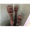 Image 2 : Set of 3 Graduating Size Floor Standing Wicker Candle Holders