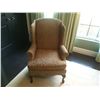 Image 1 : Brocade Upholstered Wing Back Chair