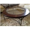 Image 1 : Round Beveled Glass Coffee Table