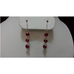 14kt Gold and Genuine Ruby Drop Style Earrings (Insurance Replacement Value $1,825)