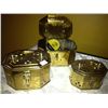 Image 1 : Set of 3 Graduating Size Brass Dresser Boxes