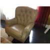 Image 2 : Bonded Leather Armchair and Matching Foot Stool
