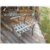 Image 2 : Patio Furniture Set with Table, 6 Chairs, Umbrella including chair pads.
