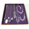 Image 1 : BOX LOT ASSORTED RHINESTONE & CAMEO NECKLACES