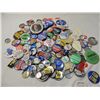 Image 1 : BOX LOT ASSORTED CAMPAIGN BUTTONS & MEMORABILIA