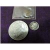 Image 1 : LOT 3 COLLECTIBLE COINS DIME, DOLLAR COIN, WHEAT